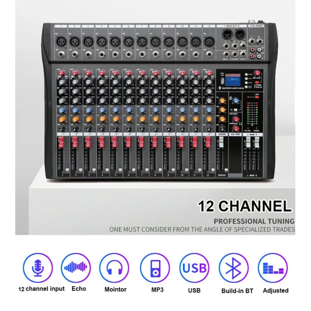 Hridz CT-120S Pro 12-Channel Outdoor Audio Mixer