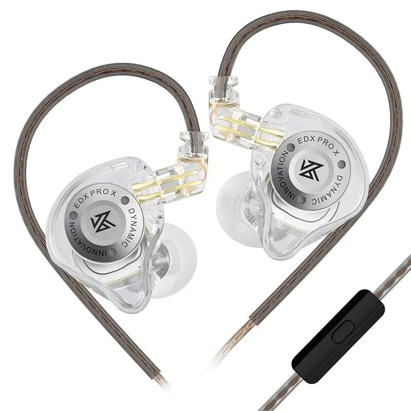 EDX Pro-X In-Ear Monitor Wired Earphones With Mic HIFI Premium Stereo Bass Music Earbuds Sport Headphones
