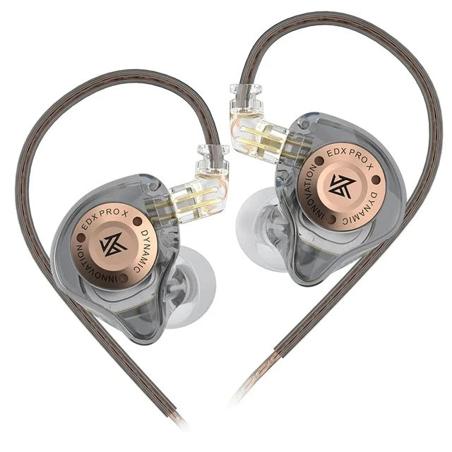 EDX Pro-X Wired In-Ear Monitor Earphones – No Mic, HiFi Stereo Bass