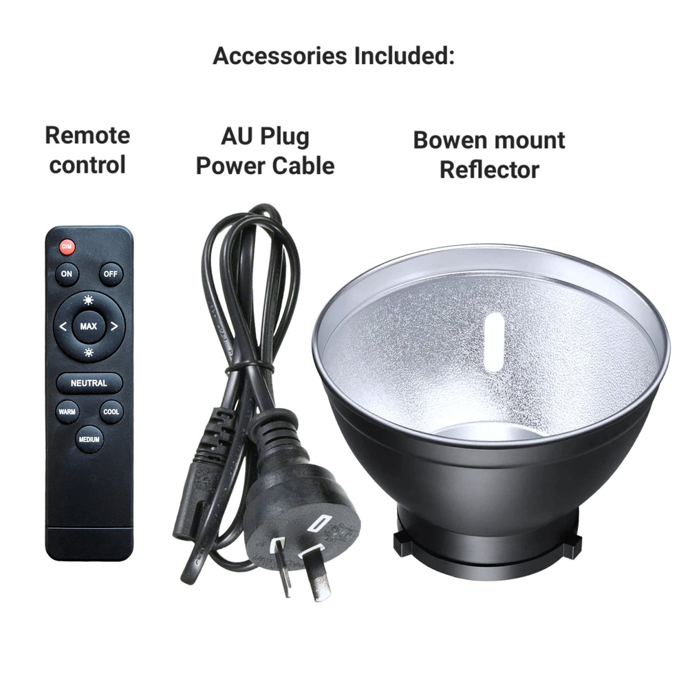 HRIDZ 100W Indoor-Outdoor LED Video Light Bi-color with NPF550 2*Batteries & Dual Charger