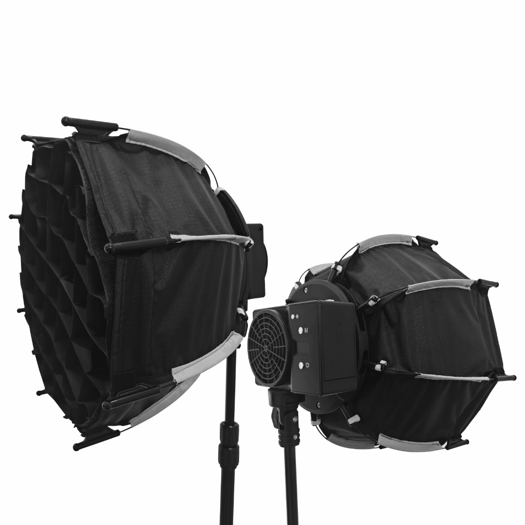 HRIDZ 30cm Portable Octagonal Softbox with Grid – Quick Release Deep Soft Light Modifier for LED Video Lights & Photography