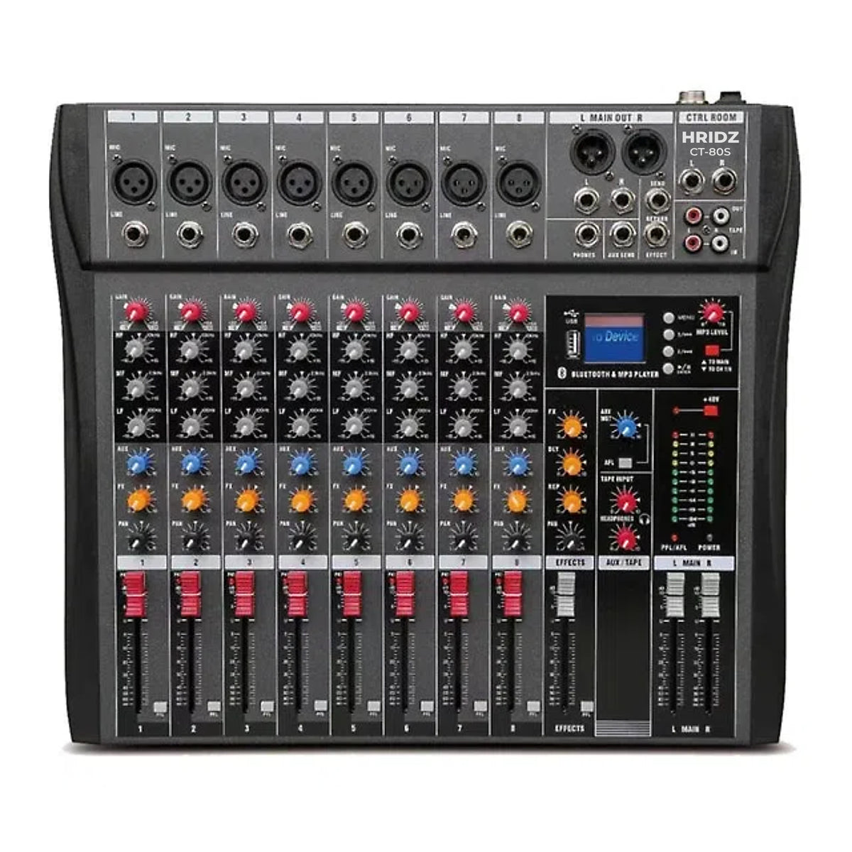 Hridz CT-80S 8-channel Bluetooth audio mixer β image 1