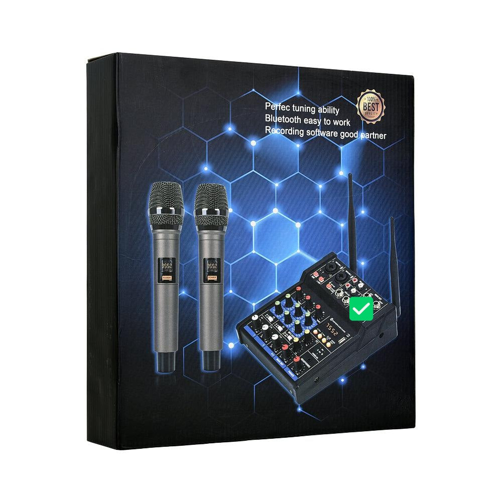 Hridz karaoke machine 4-channel mixer with wireless mics – image 10