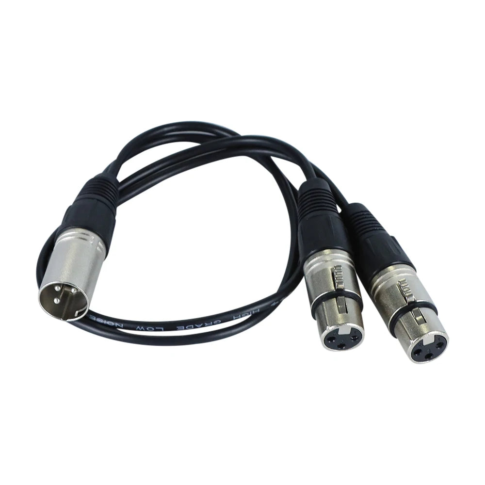 Hridz XLR Y-Splitter Audio Cable (50cm) – 1 Female to 2 Male Adapter