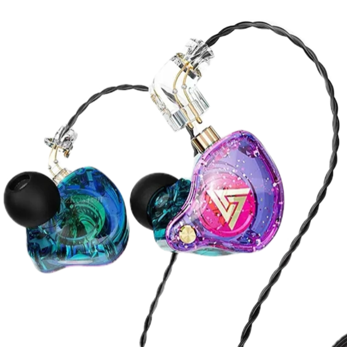 QKZ AK6 Pro Wired In-Ear Monitors with Mic – Detachable Cable, HiFi Bass, Noise Isolating