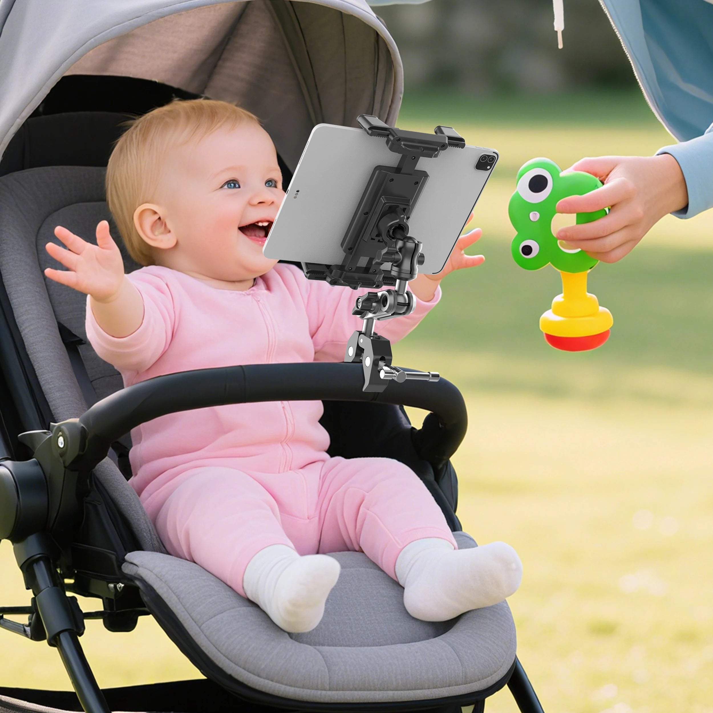 Universal Phone & Tablet Holder Mount for Treadmill, Bike, Stroller, Wheelchair & Golf Cart