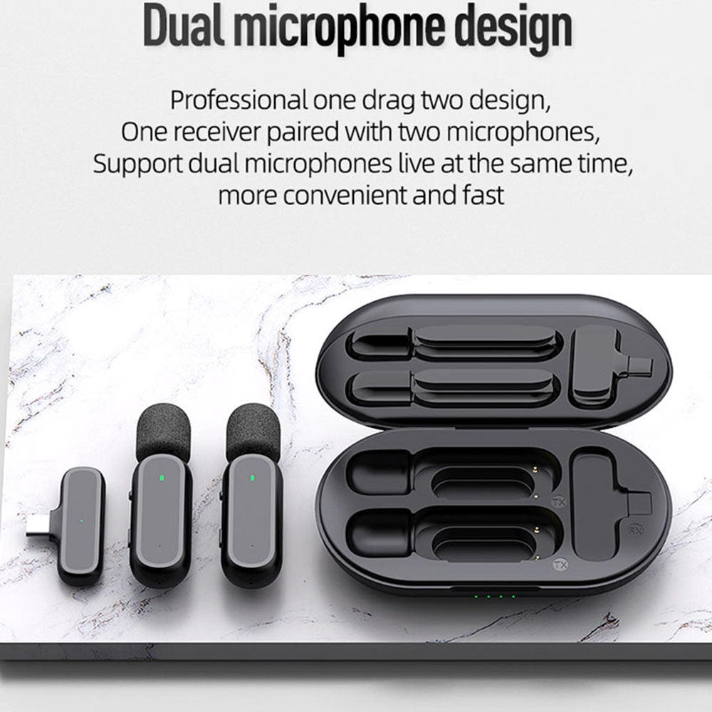HRIDZ Wireless Lavalier Microphone Lightning Port Mic For iPhone ipad Vlog Live Stream