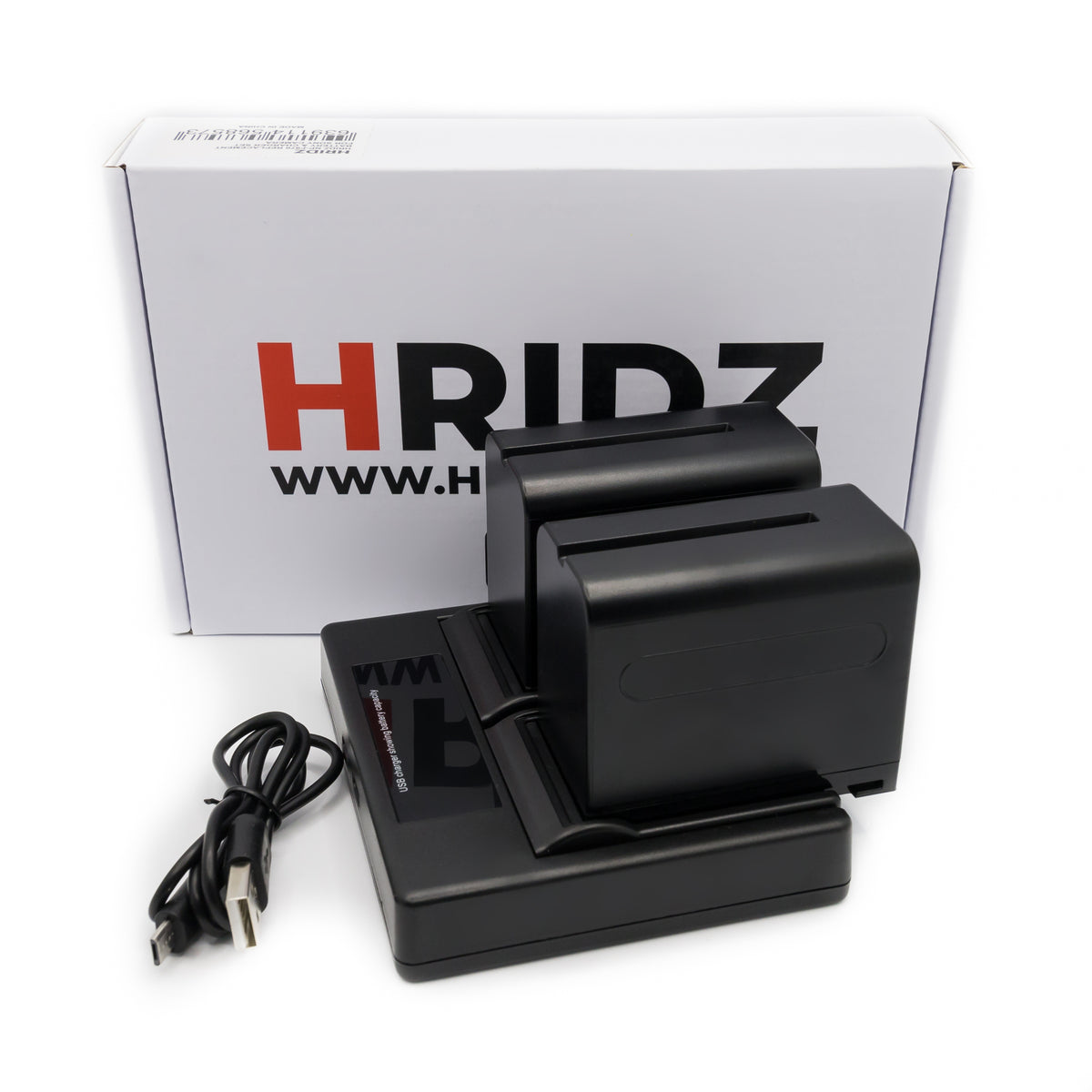 Hridz NP-F970 6600mAh Battery & Dual Charger Kit (2 Batteries) β for Sony NP-F Series Camcorders, Monitors & Video Lights
