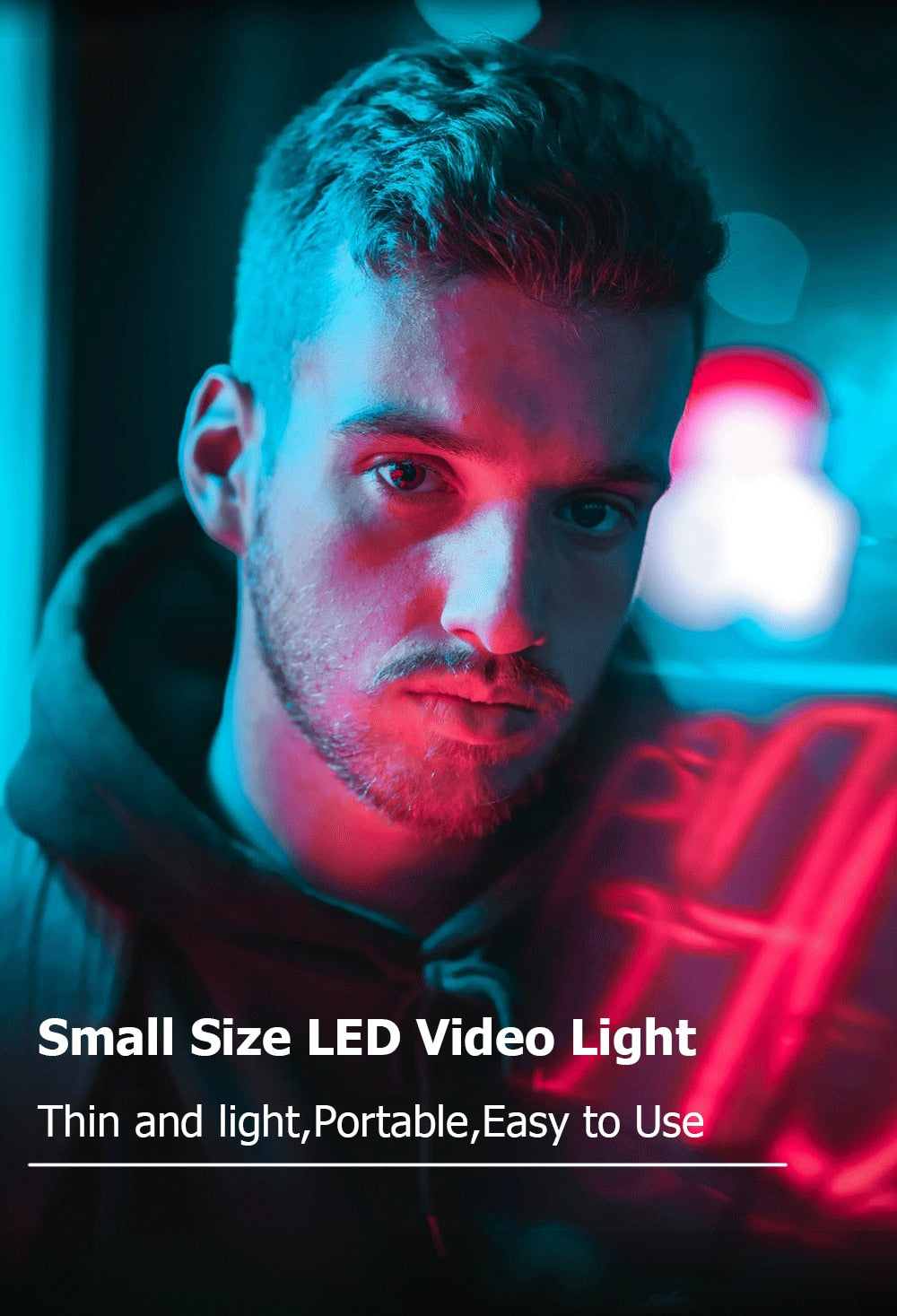 Hridz RGB LED Video Light β Dimmable Bi-Color, Adjustable RGB, Remote-Controlled Studio Light (U600+ / U800+)