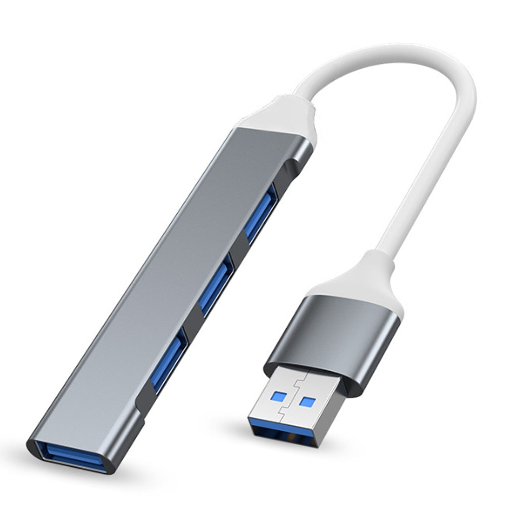 Hridz USB-C 4-Port Hub – USB 3.0 Multi-Port Adapter for Laptops & Tablets