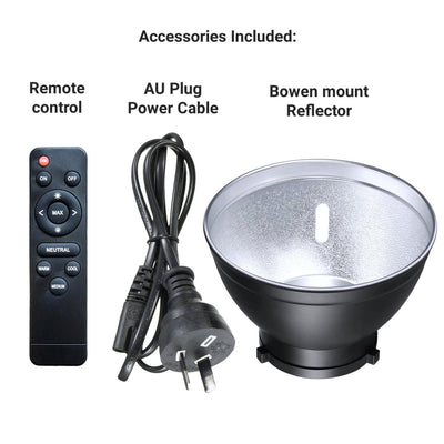 HRIDZ 100W Indoor-Outdoor LED Video Light Bi-color with NPF550 2*Batteries & Dual Charger