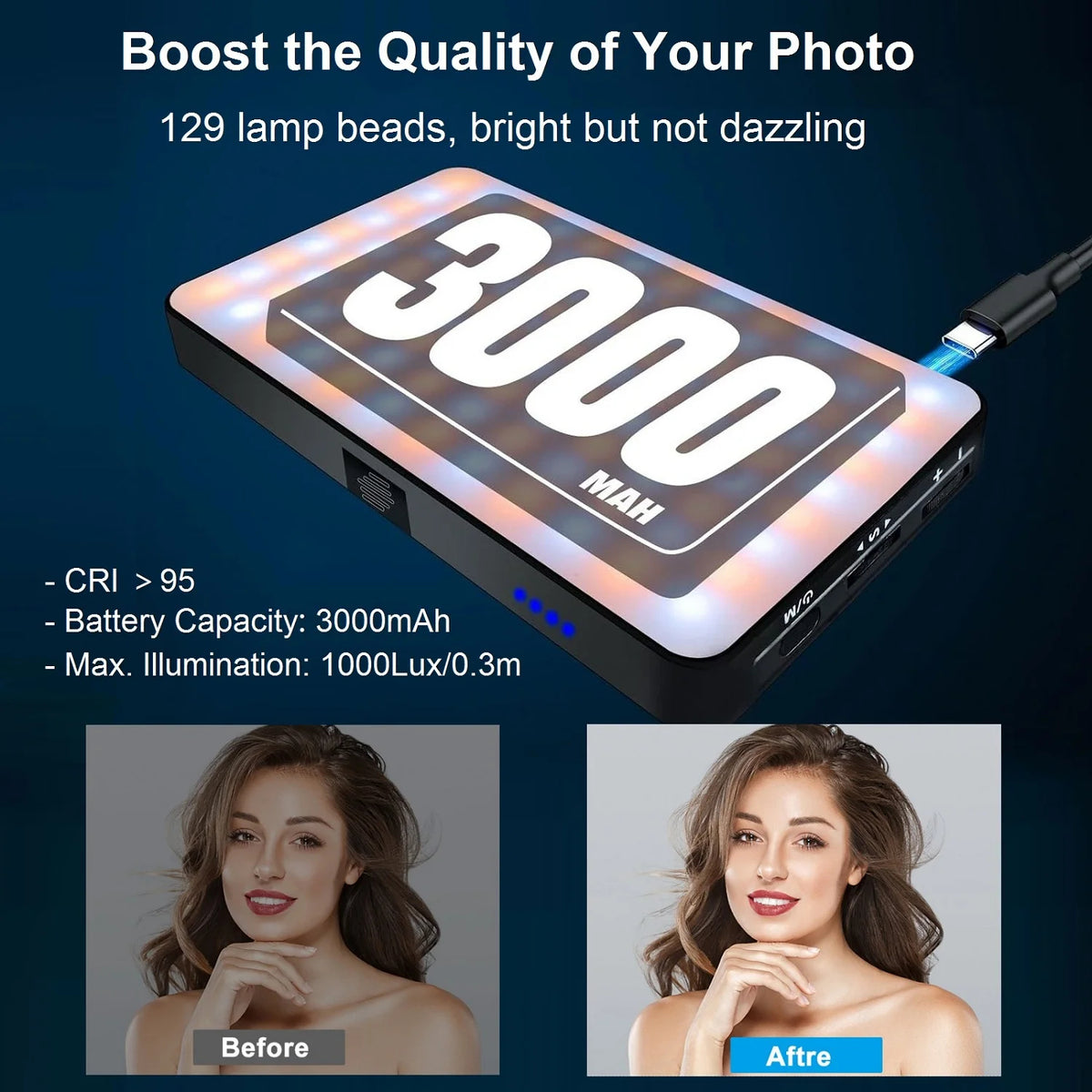 HRIDZ M19 Magnetic Clip-On LED Video Light for Smartphone – Portable Selfie Light for Live Streaming, Photography & Content Creation