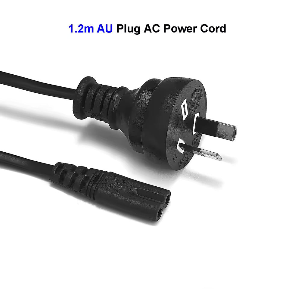 Hridz 1.2m Figure-8 IEC C7 AC Power Cord (AU Plug)