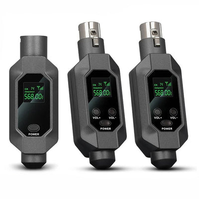 Hridz 2 in 1 Wireless UHF Microphone XLR Converter For Microphone Mixer Speaker Transmitter & Receiver
