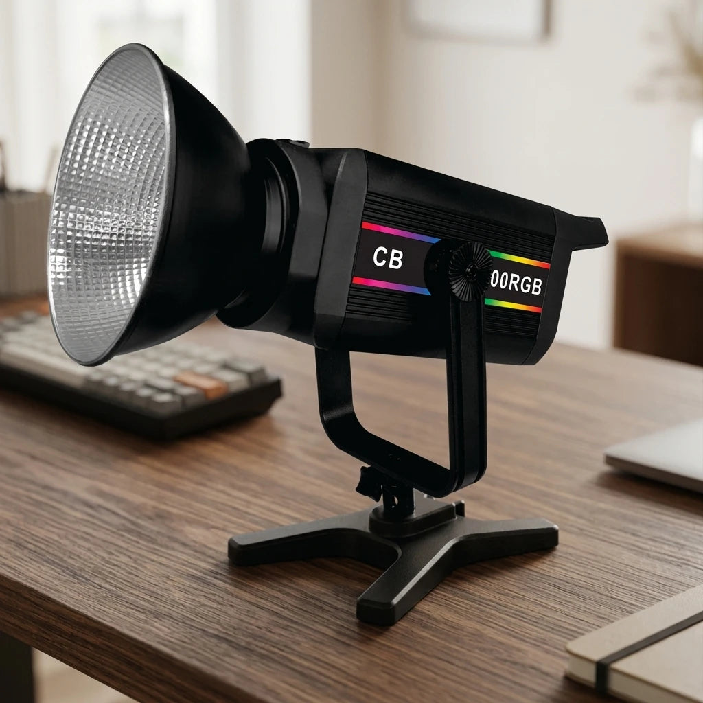 Hridz 200W RGB COB LED Video Light with Remote Control 2800K-6800K Studio Photography Lighting for YouTube Streaming Filmmaking