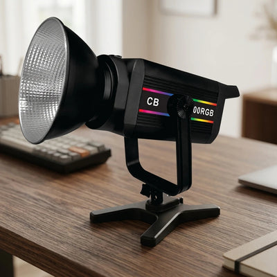 Hridz 200W RGB COB LED Video Light with Remote Control 2800K-6800K Studio Photography Lighting for YouTube Streaming Filmmaking