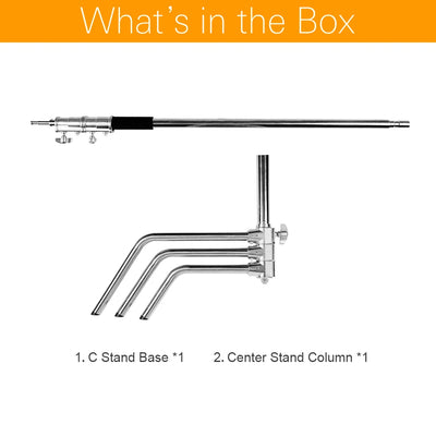 Hridz 300cm Stainless Steel Heavy Duty C-Stand Light stand Century Light stand
