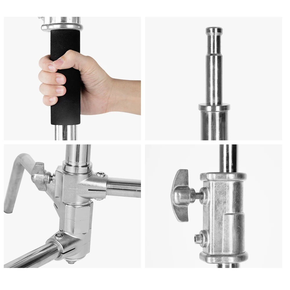 Hridz 300cm Stainless Steel Heavy Duty C-Stand Light stand Century Light stand