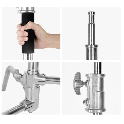 Hridz 300cm Stainless Steel Heavy Duty C-Stand Light stand Century Light stand