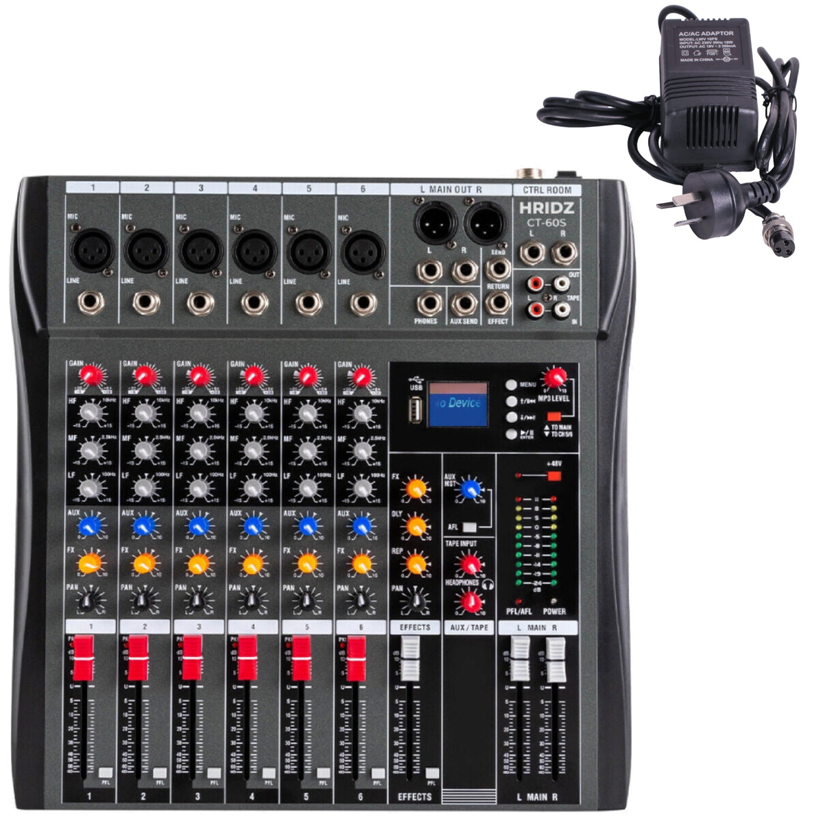 Hridz CT-60S 6-channel Bluetooth audio mixer – image 1