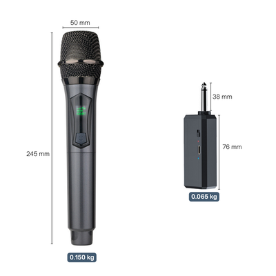 Hridz CT-80S 8 Channel Audio Mixer & U8 Dual 2.4GHz Wireless Microphone Karaoke Bundle