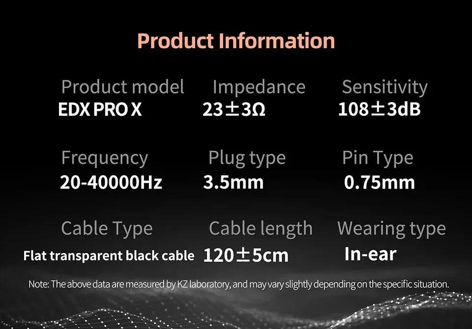 Hridz EDX Pro-X Wired In-Ear Monitor Earphones – No Mic, HiFi Stereo Bass