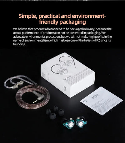 Hridz EDX Pro-X Wired In-Ear Monitor Earphones – No Mic, HiFi Stereo Bass