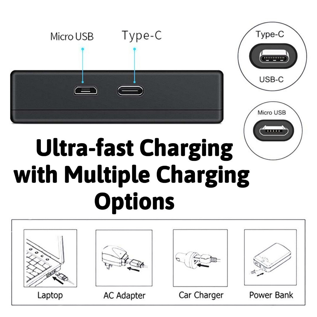 Hridz EN-EL12 Dual Battery Charger for Nikon Coolpix AW/P/S Series Cameras