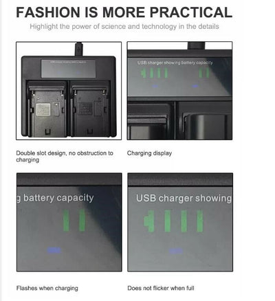Hridz EN-EL5 Dual Battery Charger for Nikon Coolpix P-Series Cameras