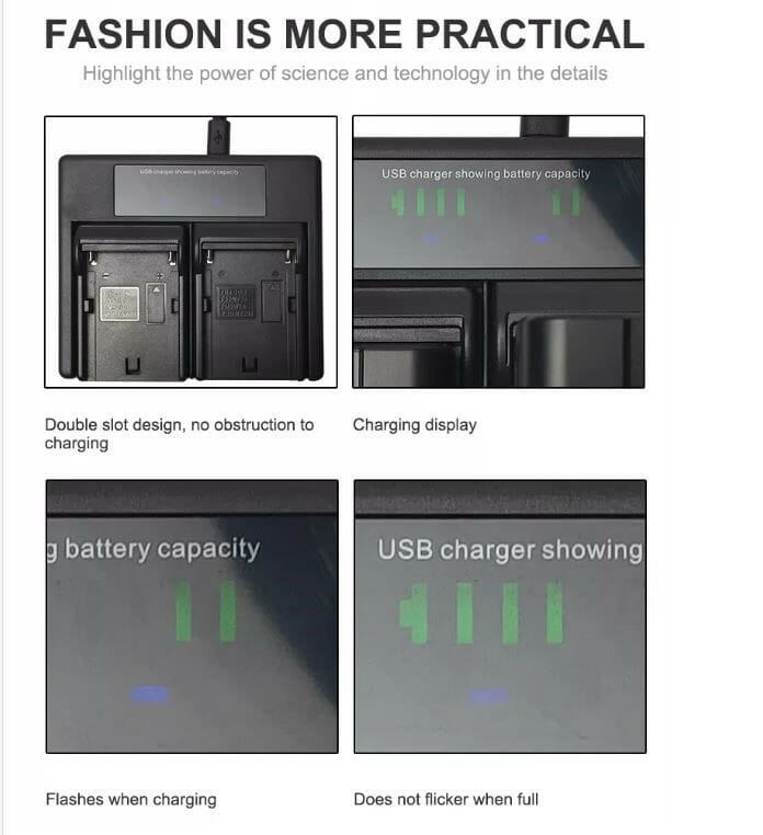 Hridz EN-EL5 Dual Charger For Nikon ENEL5 Battery COOLPIX P80 P90 P5000 P5100 P6000 P3 P4