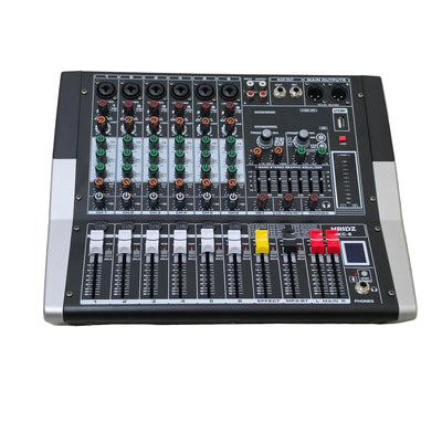 Hridz KG-4 / KG-6 / KG-8 Powered Audio Mixer 600W × 2 with Bluetooth, USB & Built-In Effects