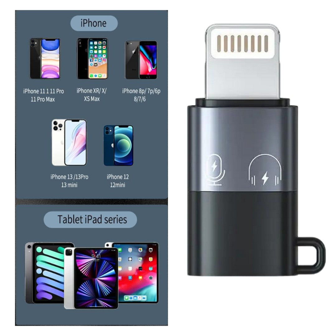 Hridz Lightning to USB Female OTG Adapter — Audio DAC Headphone Adapter for iPhone & iOS