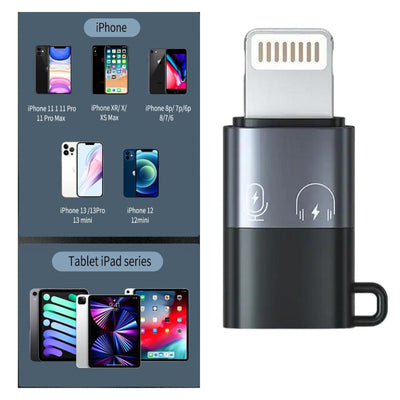 Hridz Lightning to USB Female OTG Adapter — Audio DAC Headphone Adapter for iPhone & iOS