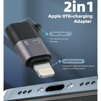 Hridz Lightning to USB Female OTG Adapter — Audio DAC Headphone Adapter for iPhone & iOS
