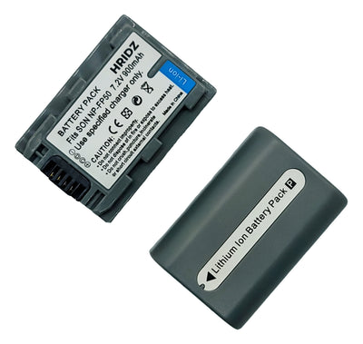 Hridz NP-FP50 2 Batteries & Dual Charger Set for Sony DCR-HC/DVD/SR Series Camcorders