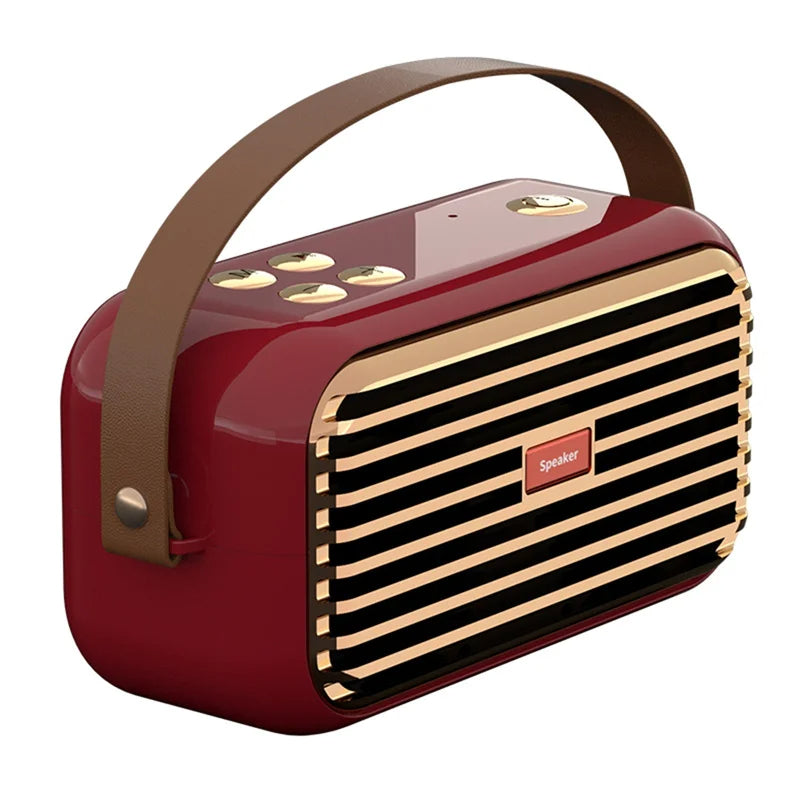 Hridz Retro Portable Bluetooth 5.0 Speaker – Stereo HiFi Sound, 1200mAh Battery, AUX & USB