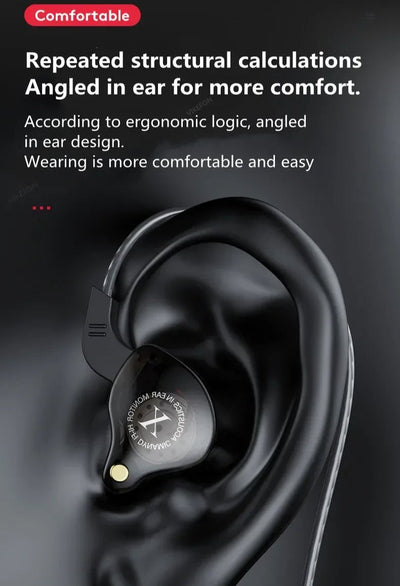 Hridz X2 Wired HiFi In-Ear Earphones 3.5mm Heavy Bass Earbuds for Gaming, Music, Sport & Everyday Listening – No Microphone