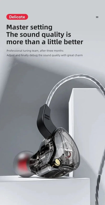 Hridz X2 Wired HiFi In-Ear Earphones 3.5mm Heavy Bass Earbuds for Gaming, Music, Sport & Everyday Listening – No Microphone