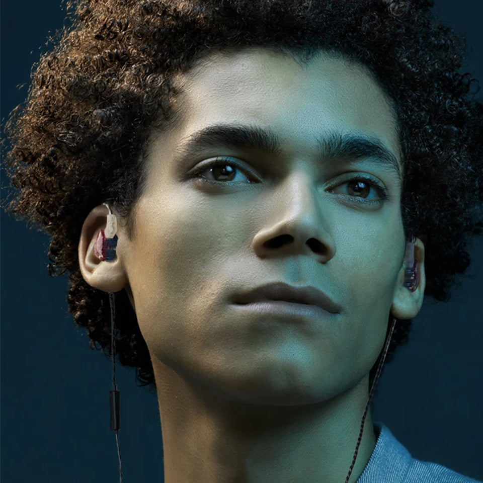 QKZ AK6 Pro Wired In-Ear Monitors with Mic – Detachable Cable, HiFi Bass, Noise Isolating