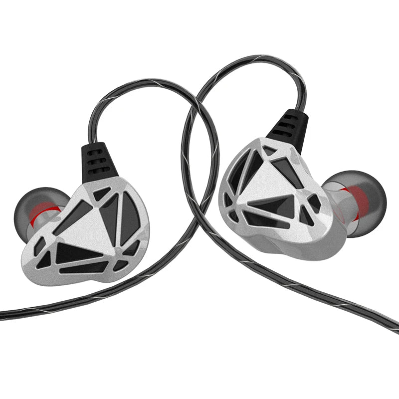 QKZ AK7 Copper Driver Wired IEM Earphones With MIC HiFi Bass Stereo Super Clear Gaming Headset