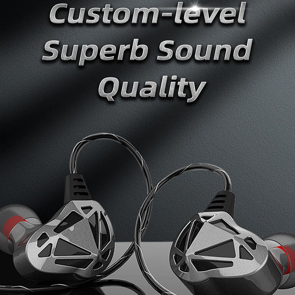QKZ AK7 Copper Driver Wired In-Ear Earphones with Mic – HiFi Bass Stereo Earbuds