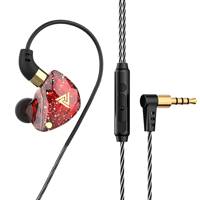 QKZ SK8 Wired In-Ear Earphones with Mic – HiFi Stereo Heavy Bass, 3.5mm