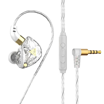 QKZ SK8 Wired In-Ear Earphones with Mic – HiFi Stereo Heavy Bass, 3.5mm