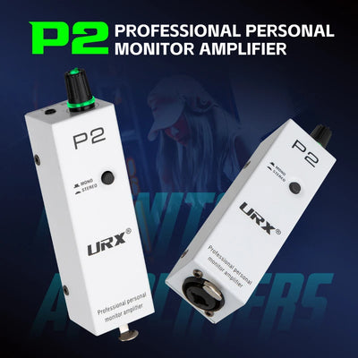 URX Bolanle P2 Personal In-Ear Monitor (IEM) Amplifier | Belt-Pack Headphone Amp with XLR & TRS Input