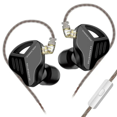 ZVX Dynamic HiFi Bass In-Ear Monitor Earphones – Silver or Black, With or Without Mic