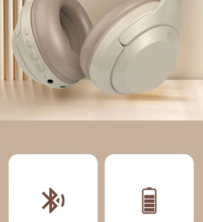 Hridz foldable wireless Bluetooth over-ear headphones with noise reduction and HD mic – photo 3