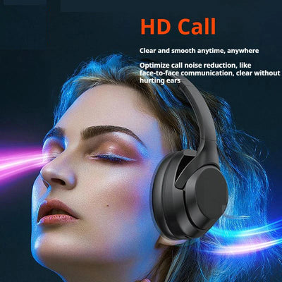 Hridz foldable wireless Bluetooth over-ear headphones with noise reduction and HD mic – photo 6