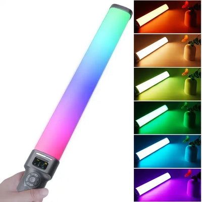 HRIDZ W270RGB 50cm Handheld RGB LED Stick Light – 20W Photography Video Tube Light, 2500K-9000K, Rechargeable Battery