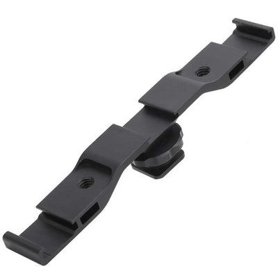 Hridz Cold Shoe Mount Extension Bar Bracket – Dual Mount Adapter for Cameras & Rigs