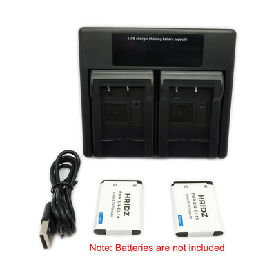 Hridz EN-EL19 Dial Charger For Nikon Coolpix Battery S5300 S4400 S4100 S4200 S4300 S5200